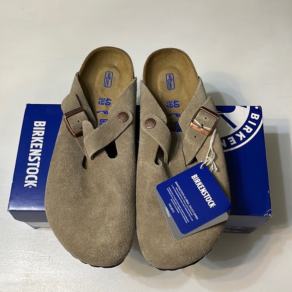 Birkenstock Shoes - Birkenstock Boston Clog Taupe